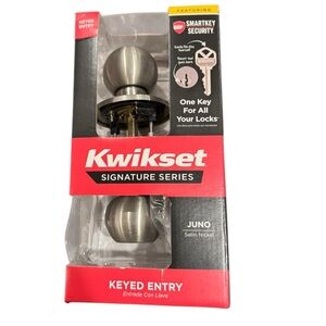 Kwikset Juno Satin Nickel Keyed Entry Door Knob